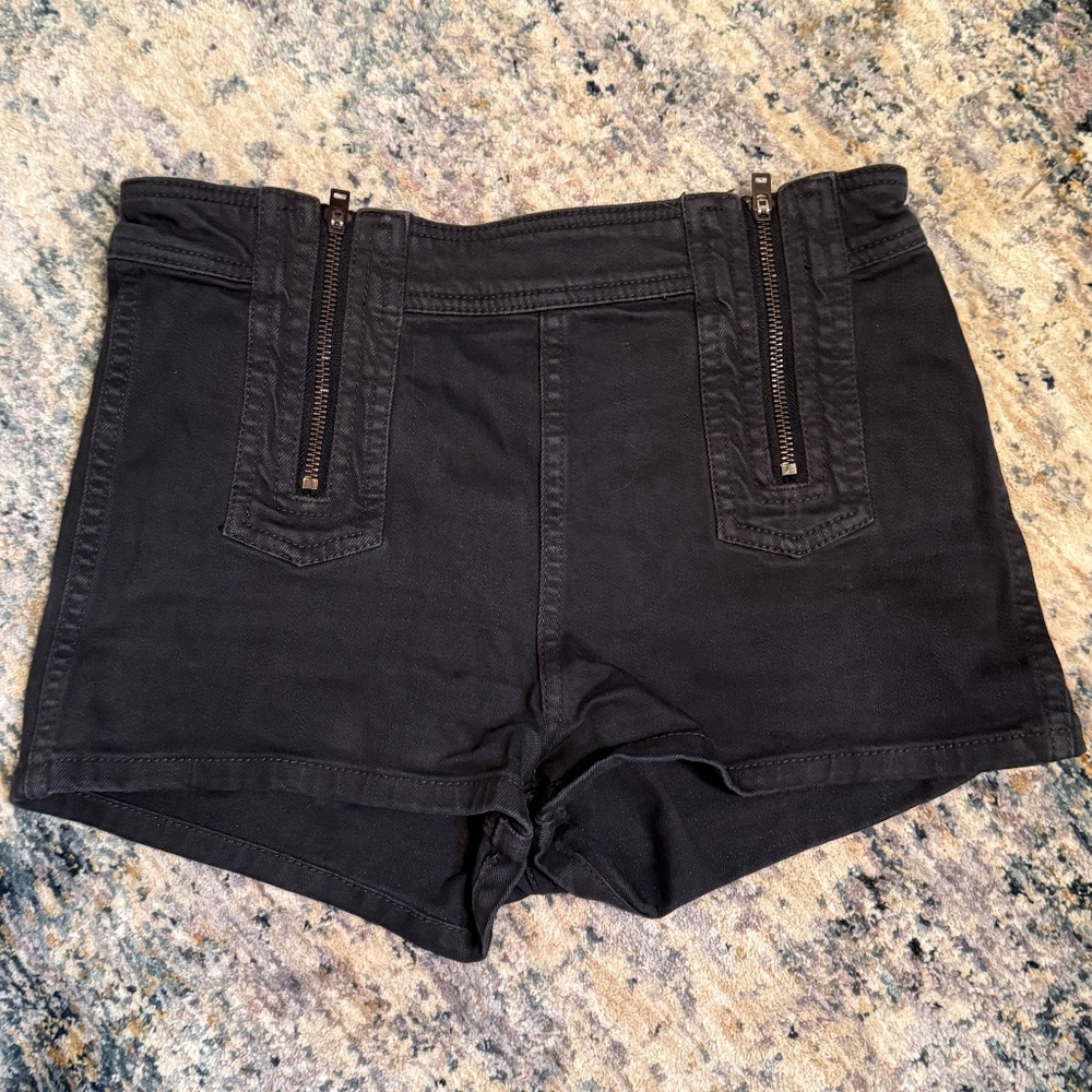 Free People Be Mine Black Denim Short W26